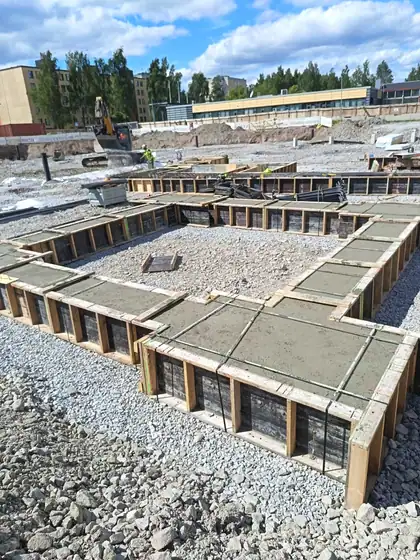 Peipon koulu – perustukset ja raudoitus (2025), kuva 2