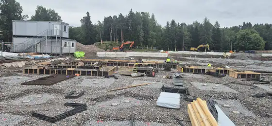 Peipon koulu – perustukset ja raudoitus (2025), kuva 1